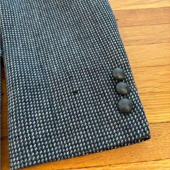 Witty Brothers Vintage Blue/White Plaid Tweed Blazer Suit Jacket - Picture 6 of 8